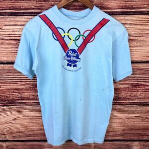 Vintage 1980s Pabst Blue Ribbon x USA Olympics T-shirt